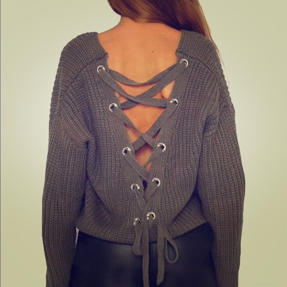 Knitted slouch sweater